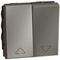 Arteor™ - Double switch for electric roller blinds control - 2 modules - Magnesium