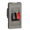 Arteor™ - Loudspeaker soket - 4 mm² terminal - 1 module - Magnesium