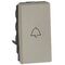 Arteor™ - 1-way push-button - with bell symbol - 1 module - Champagne