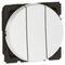 Arteor™ - 2 x 2-way + 1-way switch - 20 AX - 250 V~ - 3-gang - round - 2 mod -White