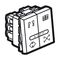 Arteor™ - Double push-button for curtain control - 10 A - 2 modules - White