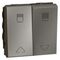 Arteor™ - Double switch for electric roller blinds control - 10 A - 2 mod - magn