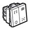 Arteor™ - Double switch for curtain control - 10 A - 2 modules - Magnesium