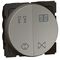 Arteor™ - Double switch for curtain control - 10 A - 2 round modules - Magnesium