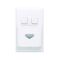 HPM Standard 2 x 20A Hospitality Keytag Switches White