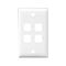 HPM Standard 4 Gang Architrave Cover Plate White