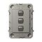 Legrand Arteor 770 Series 16A 240V a.c 3 Gang 2 Way Single Pole Double Throw Vertical Rocker Switch Magnesium