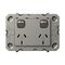 Legrand Arteor 770 Series 10A 2 Gang Horizontal Double Power Point  Magnesium