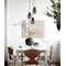 CHAMPAN: Interior Bronze Amber / Smokey Black Glass Ellipse Multiple Round Base Pendant Lights