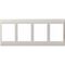 Excel Life - Common plate - Vertical coverplate 4 vertical outlets mulitpanel white