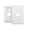 Excel Life EM Series Grid & Plate 1 Gang Matt White