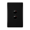 Excel Life 16AX 2 Way Single Pole Double Throw Vertical Rocker Switch 2 Gang Black