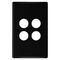 Excel Life Switch Coverplate 4 Gang Black