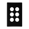Excel Life Switch Coverplate 6 Gang Black