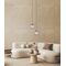 ESPIRAL: Interior Wine Glass Shade Wavy Finish Round Pendant Lights