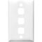 HPM Standard 3 Gang Rectangle Switch Cover Plate White