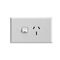 HPM Standard 15A Single Power Point with Safety Shutters White