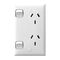 HPM Standard 10A Vertical Double Power Point White