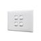 HPM Linea 2 Way Single Pole Double Throw Horizontal Switch 4 Gang White