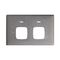 HPM Linea 2 Gang Autoswitch Power Point Coverplate Gunmetal