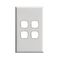 HPM Excel 4 Gang Grid & Plate White