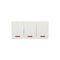 Legrand Como 10A 3 Gang Switch Mechanism with Neon White