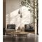 RICTUS: Bohemian Glass with Quadrilateral Segments Tear Drop Shape Pendant Lights