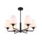 ABBEY: Interior Traditional 6 Lamps Opal Glass Pendant Lights