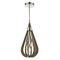 BONITO: Rustic Medium Taupe / Winter Moss Wood Tear Drop Pendant Light
