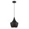 CAVIAR: Black Angled Bell Shape Pendant Light