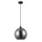 CHUVA: Smokey Black Mirror Finish Glass with Rain Drop Effect Wine Glass Shape Pendant Light