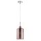 ESPEJO2: Interior Iron & Rose Gold Oblong Glass with Line Effect Pendant Lights