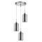 ESPEJO3: Interior Iron & Chrome Oblong Glass with Dotted Effect Pendant Lights