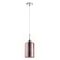 ESPEJO4: Interior Iron & Rose Gold Oblong Glass with Dotted Effect Pendant Lights
