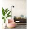 FLOTAR: Interior Cylinder Iron Shade with Antique Brass Highlight Floor Lamps