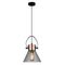 FUMOSO: Retro Smokey Black Mirror Finish Glass Cone Shape Pendant Light