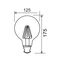 G125 LED Filament Dimmable Globes Frosted Diffuser (8W)