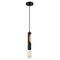 IDA: Interior Iron & Blonde Wood Tube Pendant Lights