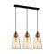 JEREZ: Bronze Amber/ Smokey Black Ellipse Glass Flat Top Pendant Lights