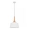 NORDIC: Modern Scandinavian Small Dome Shape Steel & Wood Pendant Lights