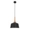 NORDIC: Modern Scandinavian Small Dome Shape Steel & Wood Pendant Lights