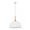 NORDIC: Modern Scandinavian Medium Dome Shape Steel & Wood Pendant Lights