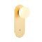 OVALIS: Interior Round Opal Diffuser Oblong Base with Switch Wall Lights