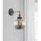 PESINI: Interior Swing Arm Glass with Antique Brass/ Chrome Highlight Wall Lights