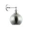 PESINI: Interior Swing Arm Glass with Antique Brass/ Chrome Highlight Wall Lights
