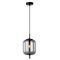 PINO: Interior Opal Matte / Smokey Black Mirror Finish Jar Pendant Lights