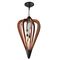 SENORITA: Rustic Large Tuscan Coffee Cherry /Winter Moss Wood Pendant Lights