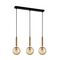 TRATTINO: Interior Bronze Amber /Smokey Black Spherical Glass Multiple Bar Base Pendant Lights