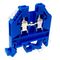Terminal Din Mount 4mm Blue 32A | 2.5mm to 4mm Wire Compatibility | Secure Din Rail Mount | by Tobin