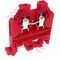 Terminal Din Mount 4mm Red 32A | 32A Current Rating | Din Rail Mountable | Easy Identification | by Tobin